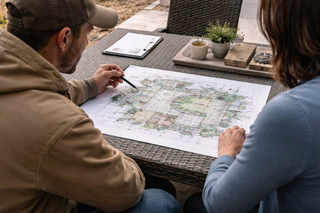 Landscape contractor on-site visit and estimate — Brighton CO ER Landscaping